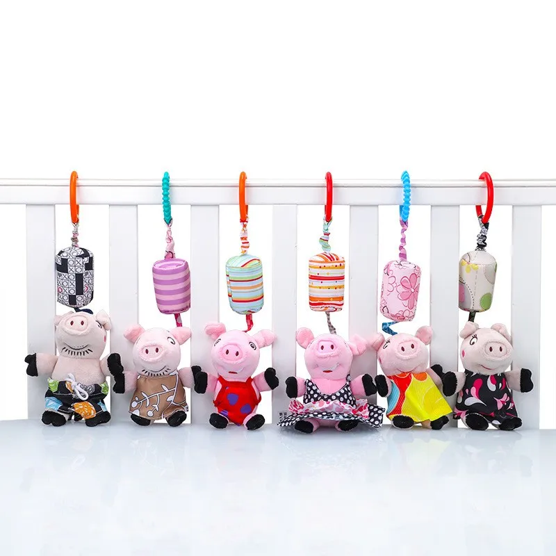 

Baby Rattle Toys Stroller Lathe Car Seat Cot Hanging Toys Baby Play Travel Baby Toys Educational piggy Rattles Mobile