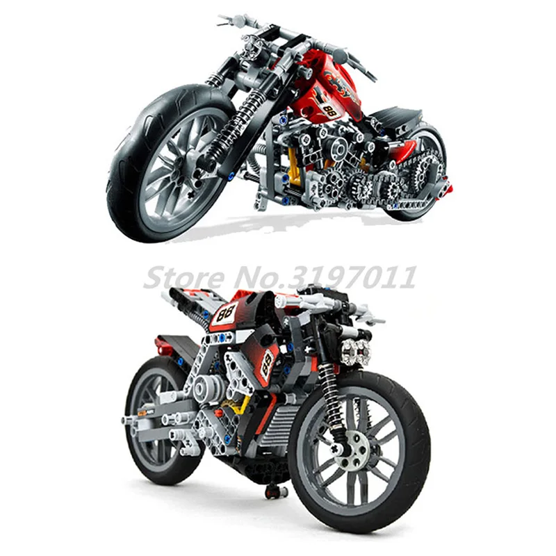 

KAZI Building Blocks Decool 3353 3354 Speed Motorcycle Technic Motorcycle Model Bricks Toys For Children Gifts