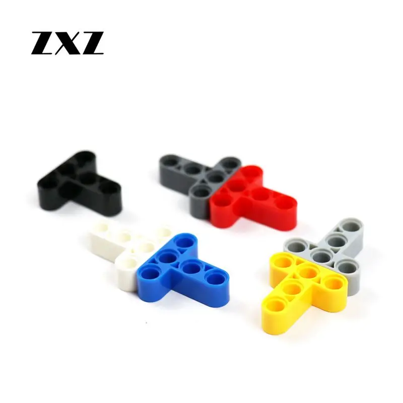 

ZXZ Colorful Plastic ABS Building Blocks Bricks Technic Liftarm Beam 3+2 Hole T Shape Compatible With Legoes Technic 60484