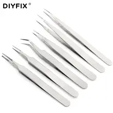Из нержавеющей стали пескоструйные щипцы для бровей накладные щипцы для наращивания ресниц противоскользящие инструменты для сбора ногтевой дизайн пинцеты 1,5 мм