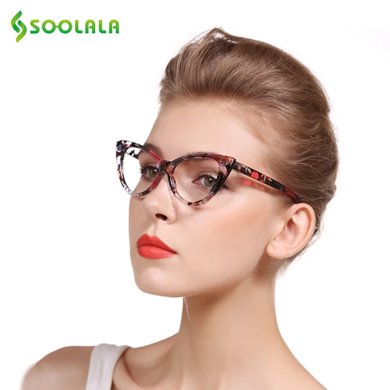 Soolala Reading Glasses Women Cat Eye Glasses Full Frame Eyeglasses 0 5 0 75 1 0 1 25 1 5 1 75