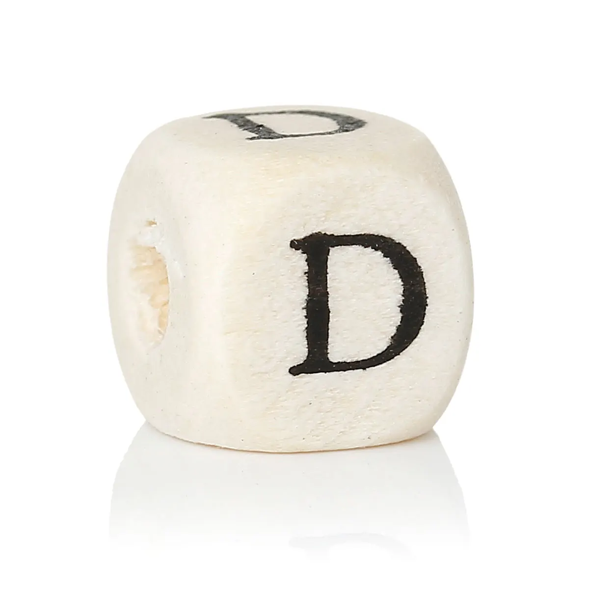 DoreenBeads деревянные разделительные бусины кубик с натуральной буквой DIY украшения