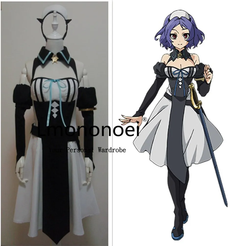 Seraph of the End Vampire Reign Owari no Serafu Sayuri Hanayori Chess Belle  Cosplay Costume with gloves