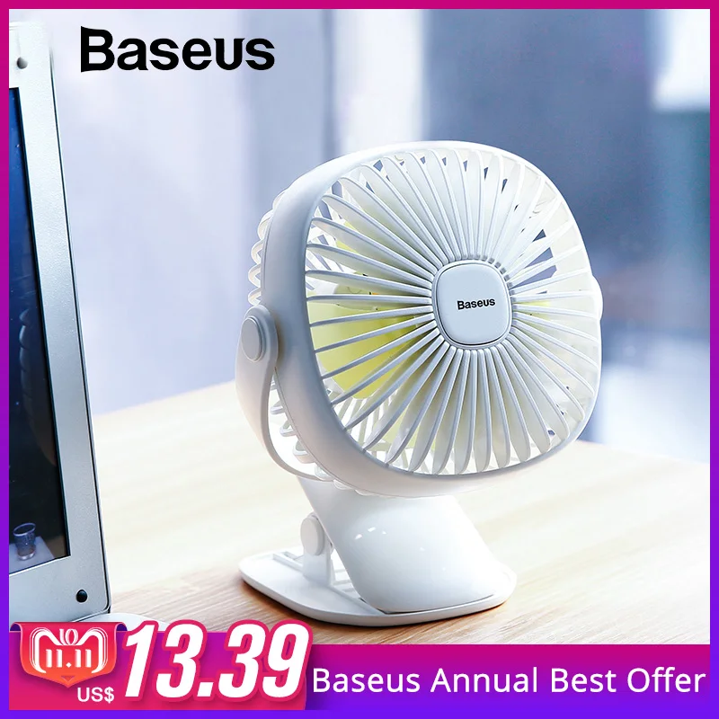 Baseus Mini USB Rechargeable Air Cooling Fan Clip Desk Fan Dual Use Home Student Dormitory Bedside Portable Desktop Office Fan Baseus Mini USB Rechargeable Air Cooling Fan Clip Desk Fan Dual Use Home Student Dormitory Bedside Portable Desktop Office Fan