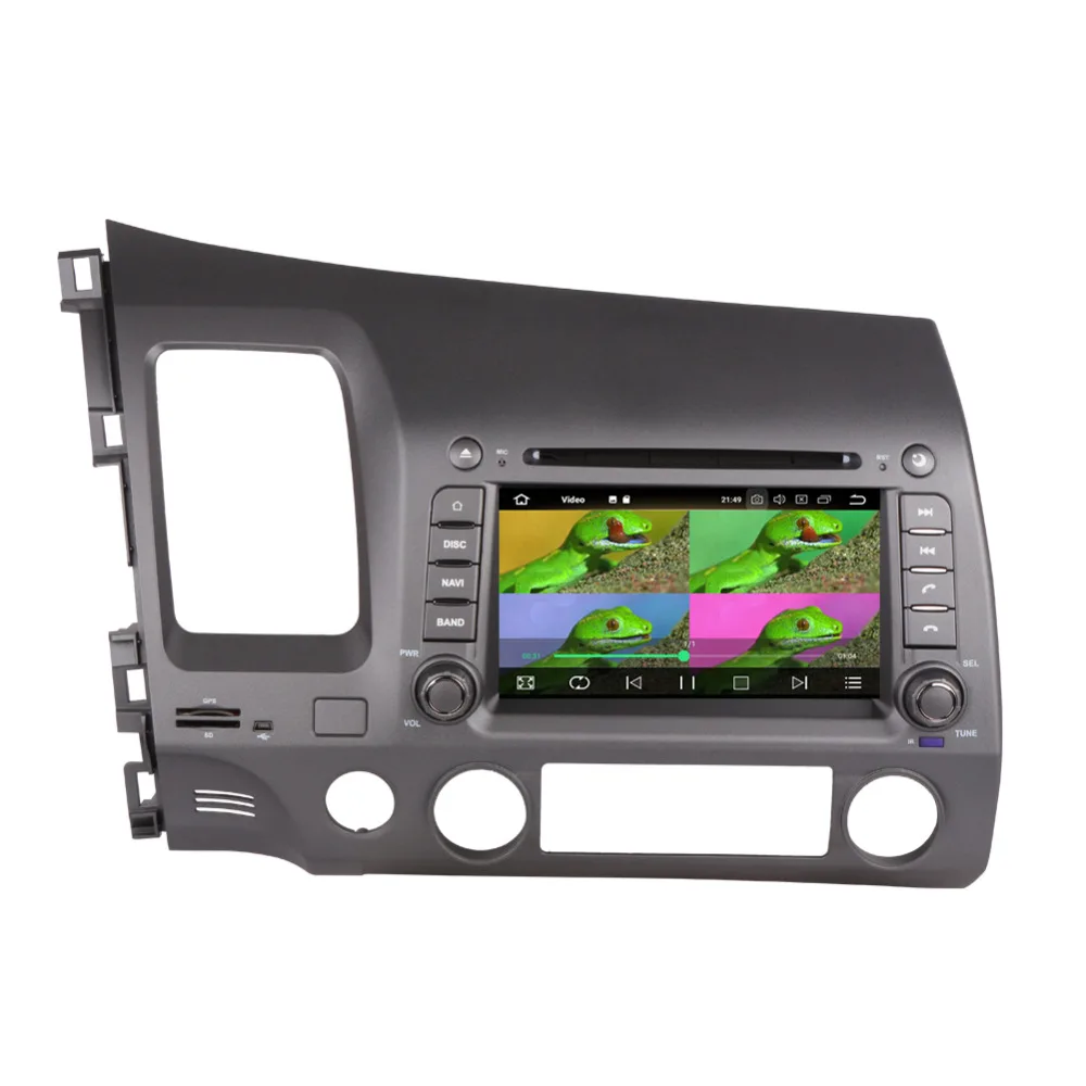 Discount Android 8.0 Octa Core 4GB+32GB Car PC GPS Head Unit For Honda Civic Left Hand Driving 2006 2007 2008 2009 2010 2011 BT WIFI 3G 4