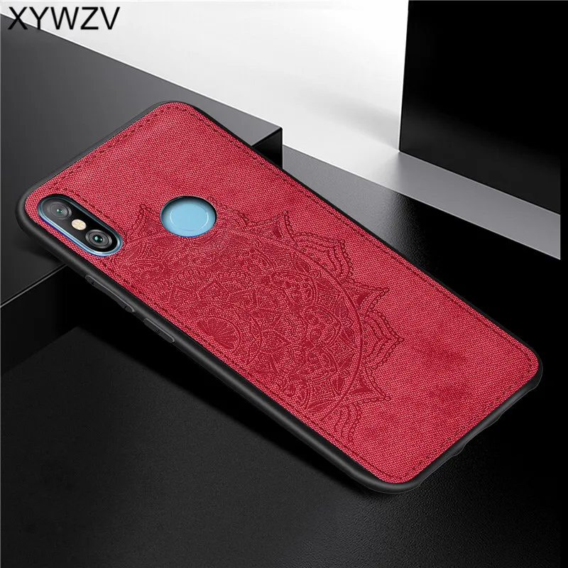 

Xiaomi Redmi Note 6 Pro Shockproof Soft TPU Silicone Cloth Texture Hard PC Phone Case Redmi Note 6 Pro Cover Redmi Note 6 Pro