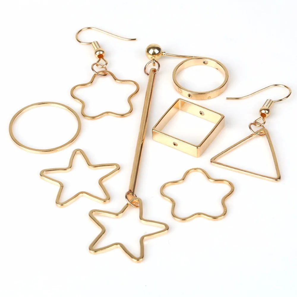 

20pcs Mix Shape 20 21mm metal charm geometry pendant copper for lady DIY Simple earring Fashion Jewelry findings Accessories