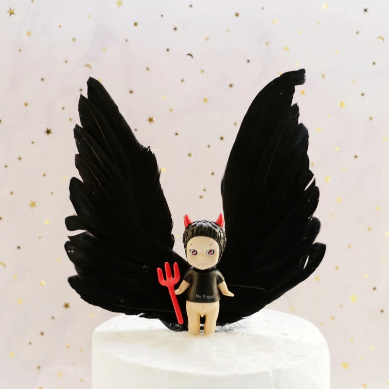 17x17 см креативный с дизайном в форме крыльев Ангела Свадебный кекс торт Топпер для вечерние украшения день рождения флажки для торта выпечки Декор принадлежности