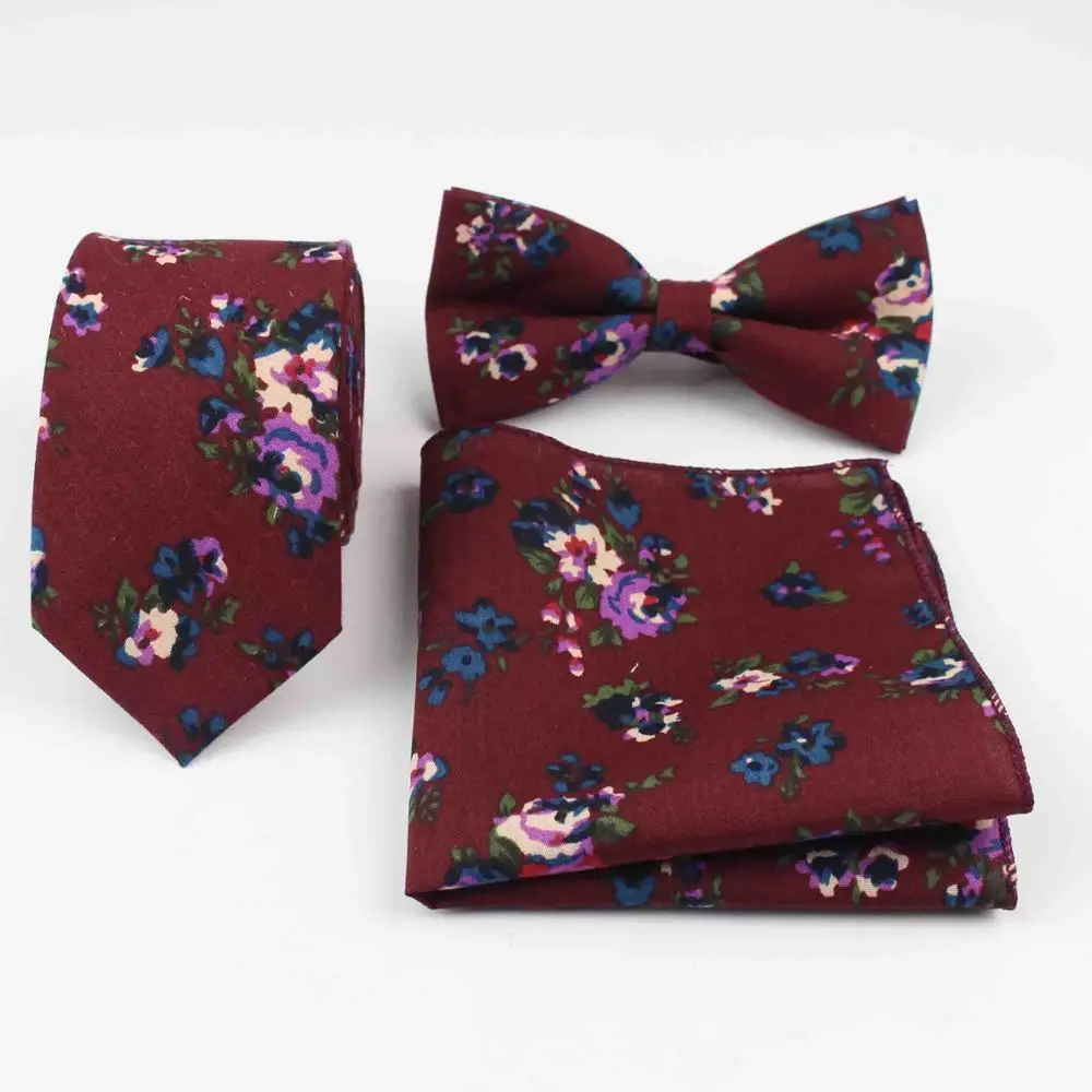Хлопковый галстук для шеи, набор для мужчин, тонкий галстук, галстук-бабочка, платок, Papillon Devan Panlaque, свадебные галстуки-бабочки, корбаты - Цвет: 11