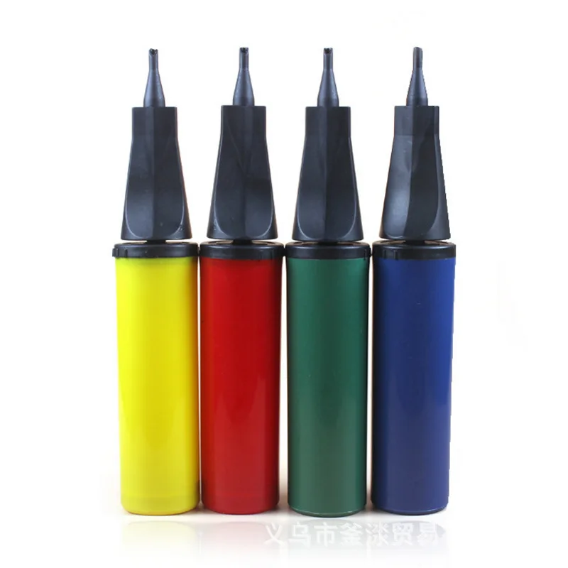 

Multi-function hand-pushed balloon inflator with two-way flat head and oblique mouth