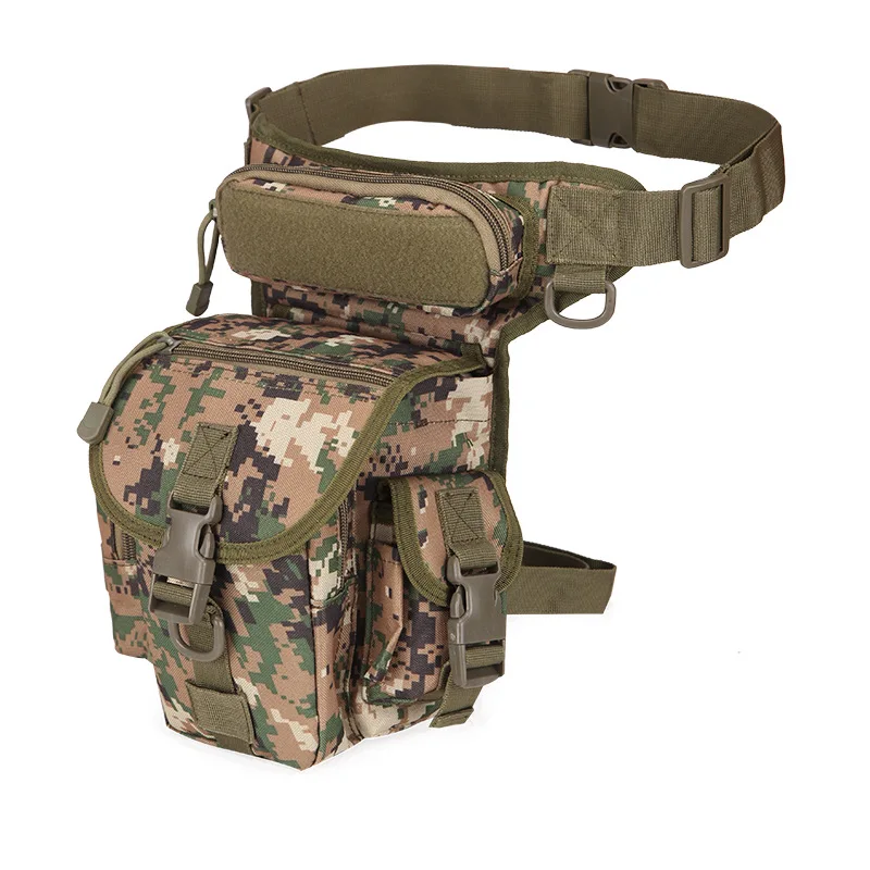 Военная Тактическая Сумка с заниженной ногой, сумка на бедро, Охотничья сумка, поясная сумка для езды на мотоцикле, Мужская Военная поясная сумка - Цвет: woodland digital