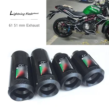 

Carbon Fiber 51 mm 61 mm Motorcycle Exhaust Muffler Pipe Universal Tail Escape with Removable DB Killer for Dirt Bike ATV Rear