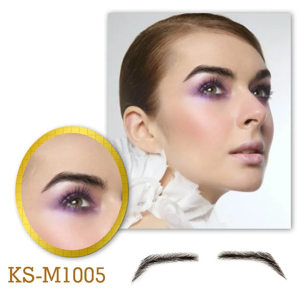 

Neitsi Man's One Pair Fake Eyebrows 100% Human Hair Fake Eyebrows M1005