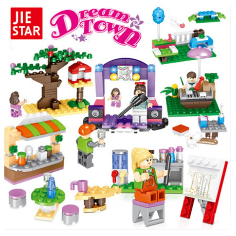 

JIESTAR Toys New Arrival Compatible Friends building brick Charm city Model Building Blocks Sets Girl Toys For Children 6 in 1
