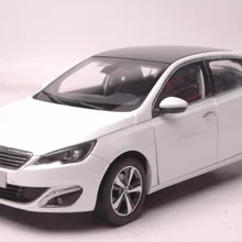 1:18 литья под давлением модель для peugeot 308S белый хэтчбек сплав игрушечный автомобиль миниатюрная коллекция подарок 308