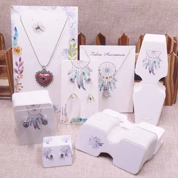 

NEW diy 100PCS Jewelry set package cards paper necklace/bracelet/hair ornaments display tag card stud/drop earring tag cards