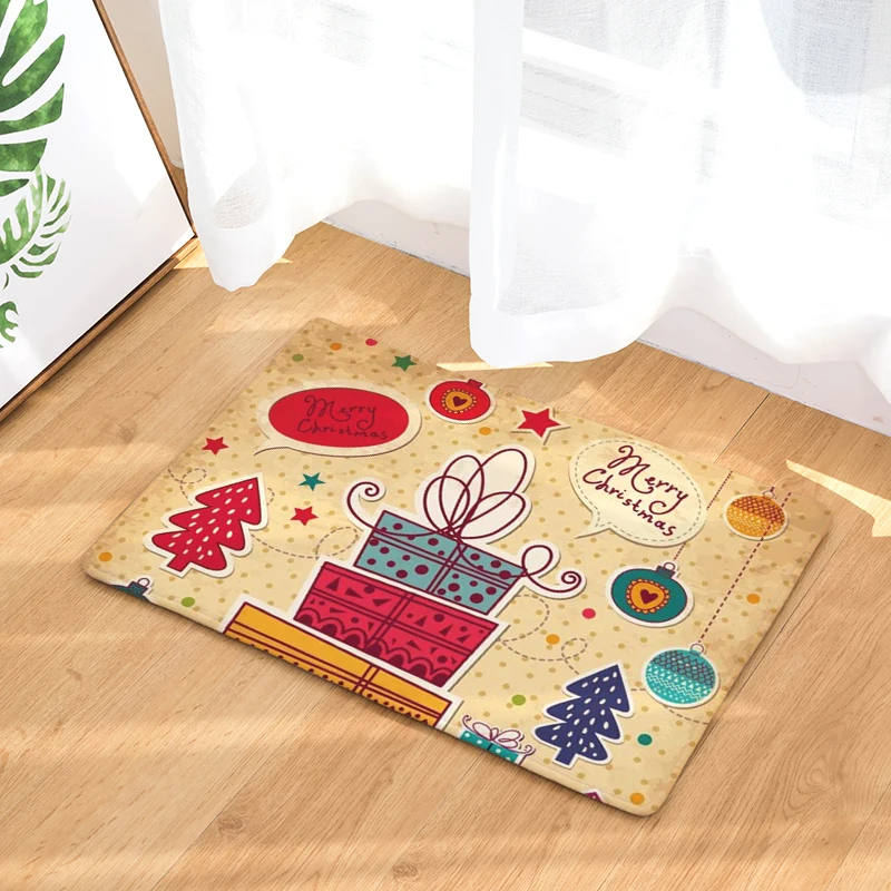 2017 New Christmas Print Carpets Non slip Kitchen Rugs for Home Living