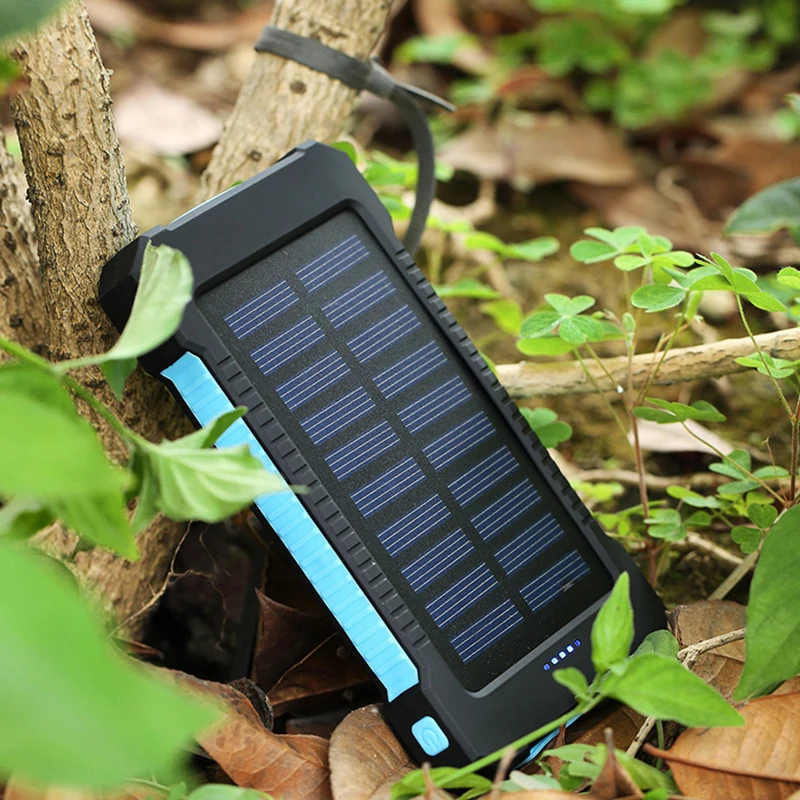 

Cncool Solar power bank 20000mah Portable Bank 20000mAh External Battery with LED Light 2 Ports powerbank Charger Mobile Charger