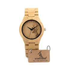 2017 BOBO BIRD Marque 37 MM Femmes Montres Bambou Bracelet Montres relogio feminino pour les Femmes comme Cadeaux Articles