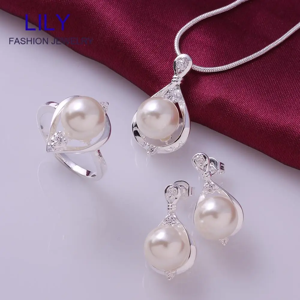 S733 Bridesmaid Jewelry Set Party Gifts 925 Sterling Silver Necklace