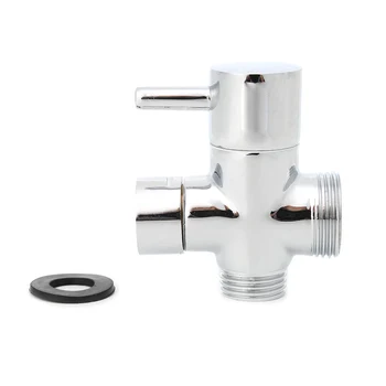 

1/2" Brass Shower Arm Diverter Valve Bathroom Universal Shower System Chrome 2 Way