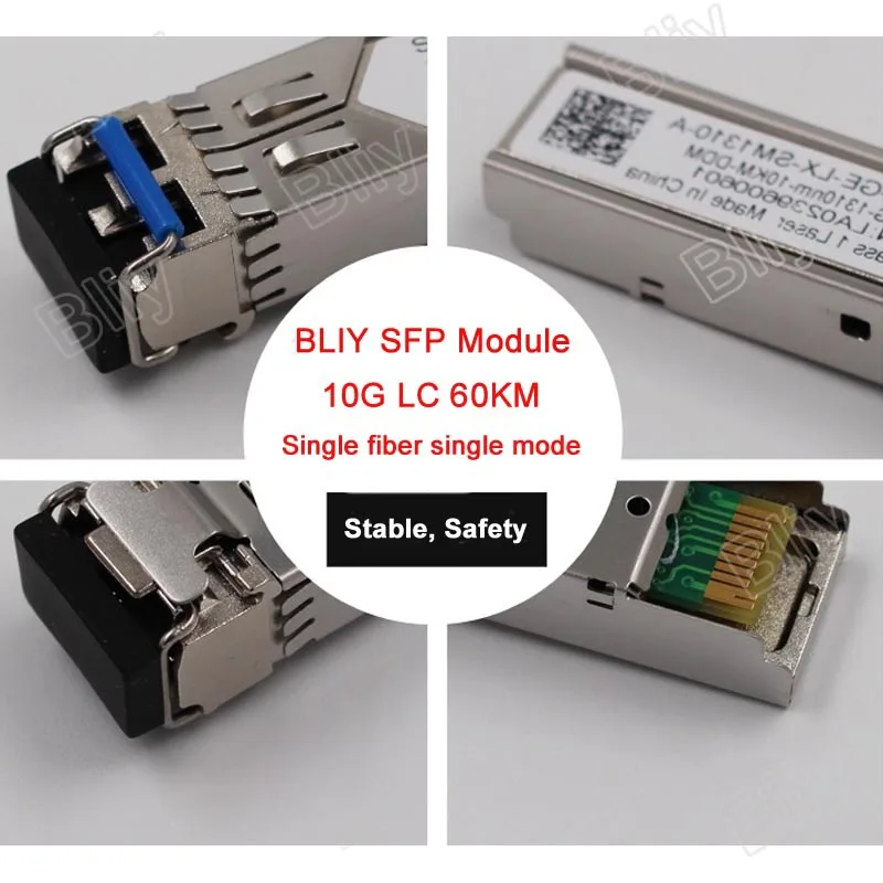 Bliy sfp 10 г 80 км sfp + gbic sfp модуль ethernet коммутатор gigabit коммутатор ethernet 1550/1310nm совместим с mikrotik/zte/cisco