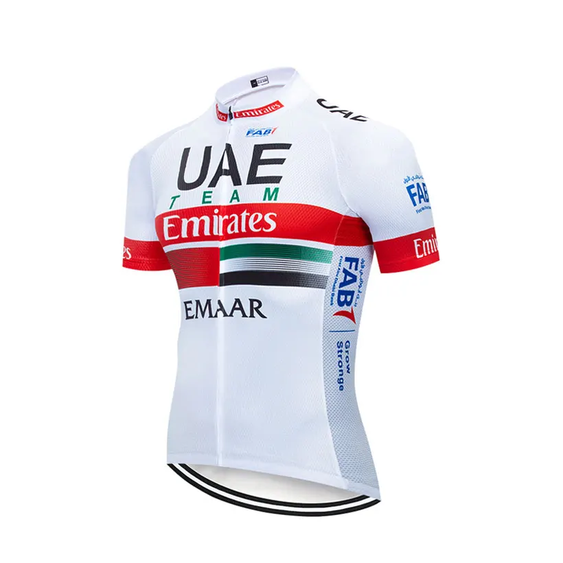 Moxilyn Pro Team ОАЭ велосипедная майка 9D велосипедные шорты набор Ropa Maillot Ciclismo велосипедная одежда для мужчин MTB горный велосипед набор мужской комплект - Цвет: white jersey