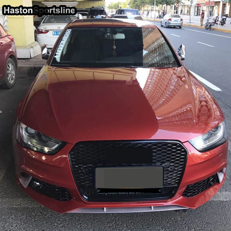 

For Audi A4 S4 RS4 Quattro Style Black front Bumper Grill Grille 2013~2015