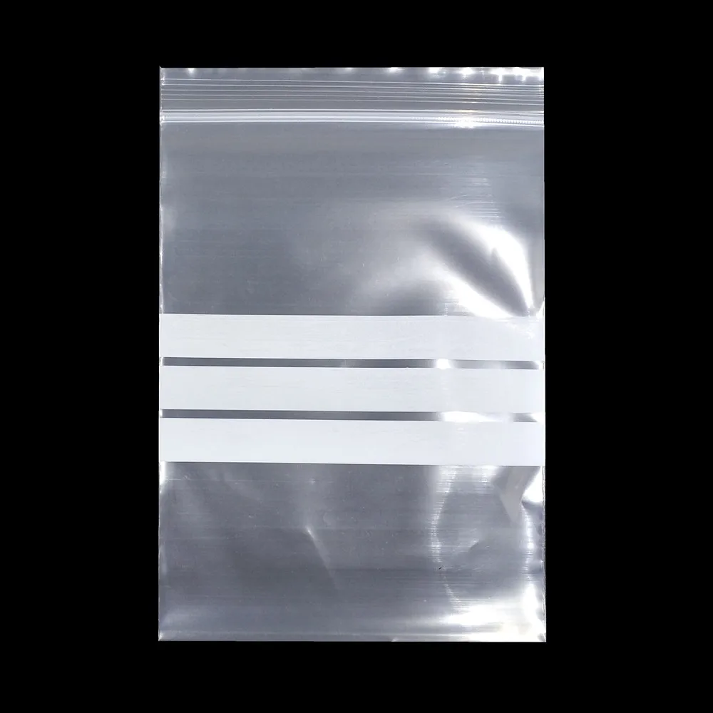 100 шт прозрачный самозакрывающийся пакет на молнии, прозрачный пакет на молнии, сумка для хранения конфет с записываемым дизайном