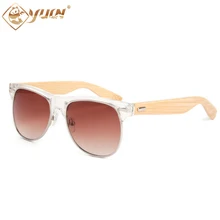 vintage men sunglasses handmade bamboo arms sun glasses fashion outdoor sport eyewear bambu oculos masculino 1029