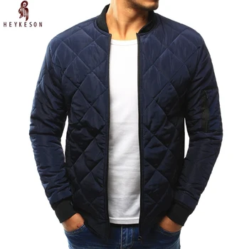 

HEYKESON 2018 Jacket Brand Clothing New Style Bomber Jacket Designs Slim Fit Pilot Bomber Thicken Cotton Padded Clothes Coat