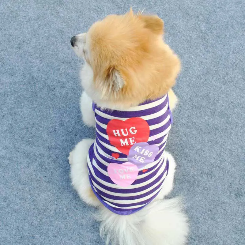 Cotton Pet Clothing Cat Puppy Classic Striped T-Shirt Vest Small Dog Shirt Comfy and Breathable 2017 Newly Pet Apparel4