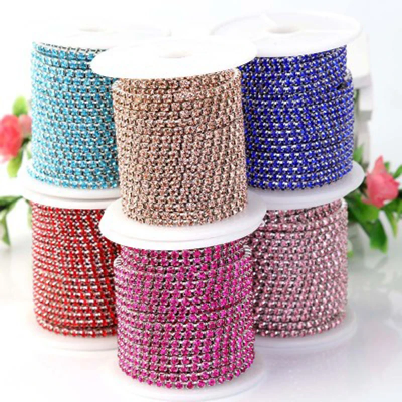 1M Transparent Rhinestone Chain DIY 2