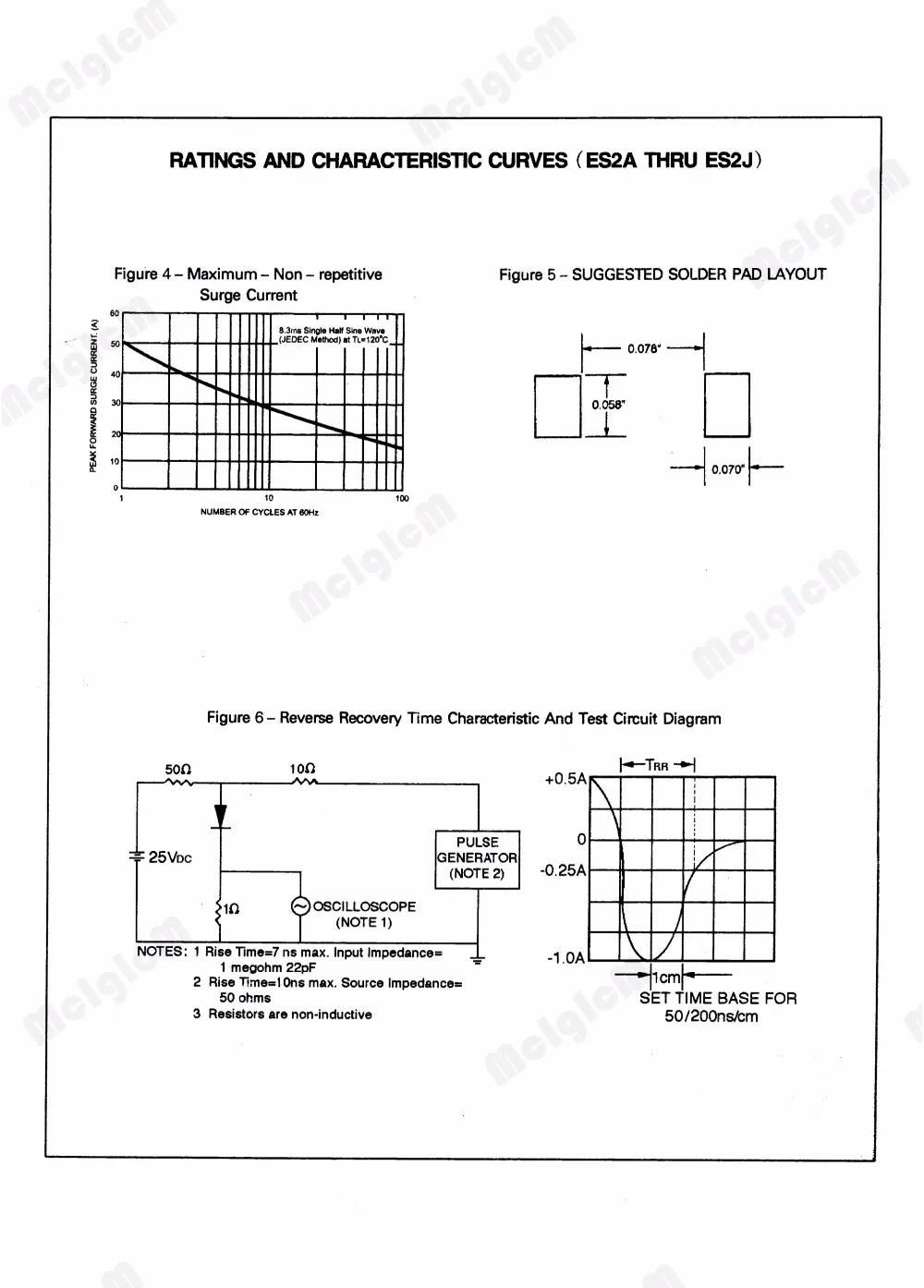 50 шт. выпрямительный диод 2A 600V SMB ES2J