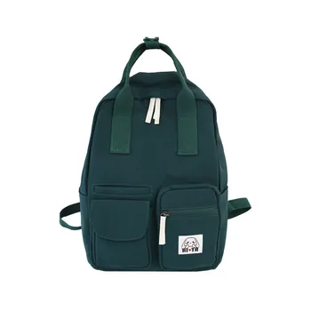 

LENLEI 2019 new College style small fresh canvas bag female Korean version of the large-capacity student backpack