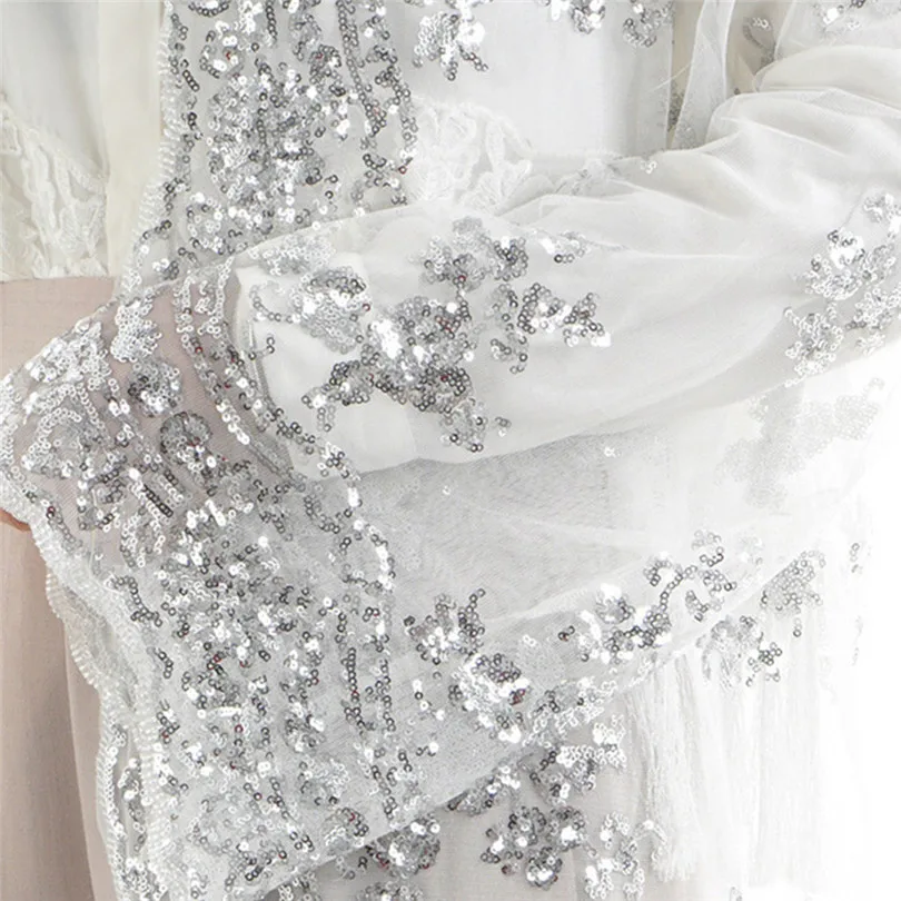 New Muslim Women Summer Lace Sequin Cardigan Long Sleeve Maxi Dress Kimono Open Abaya Robe Kaftan Dubai #4F08 (20)