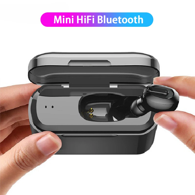 

T1 mini Invisible Wireless Bluetooth Earphone 8 Hours Work time Mini Bluetooth Headset Wireless Bass Earbuds with Microphone
