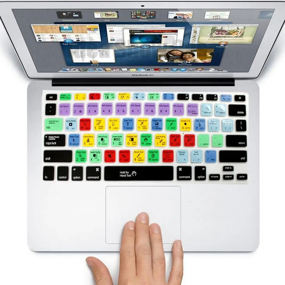 2016 шт. Силиконовая накладка на клавиатуру для Macbook Air Pro Retina 13 15 17 3 4 американская