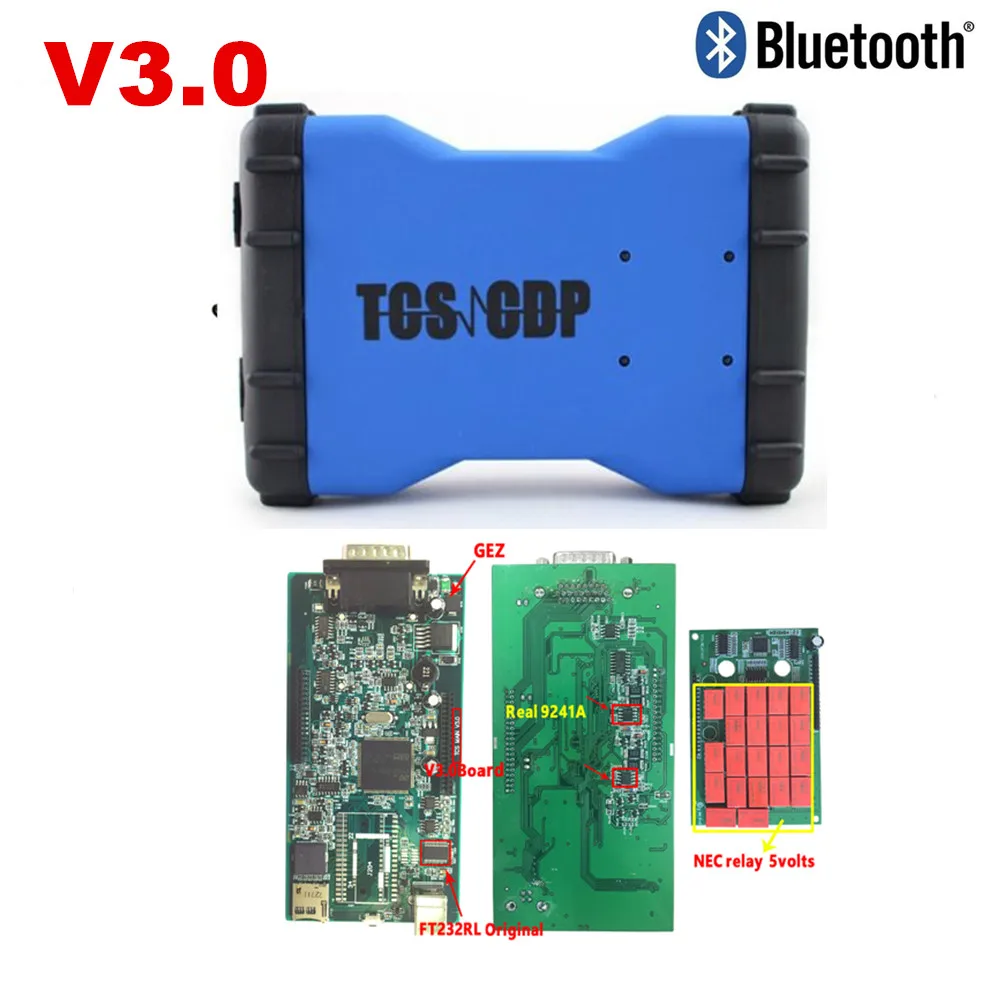 

Best VD TCS CDP Pro Plus with V3.0 board 2016 R0/ 2015.3 With USB/Bluetooth car and truck diagnostic tool obd obd2 scanner