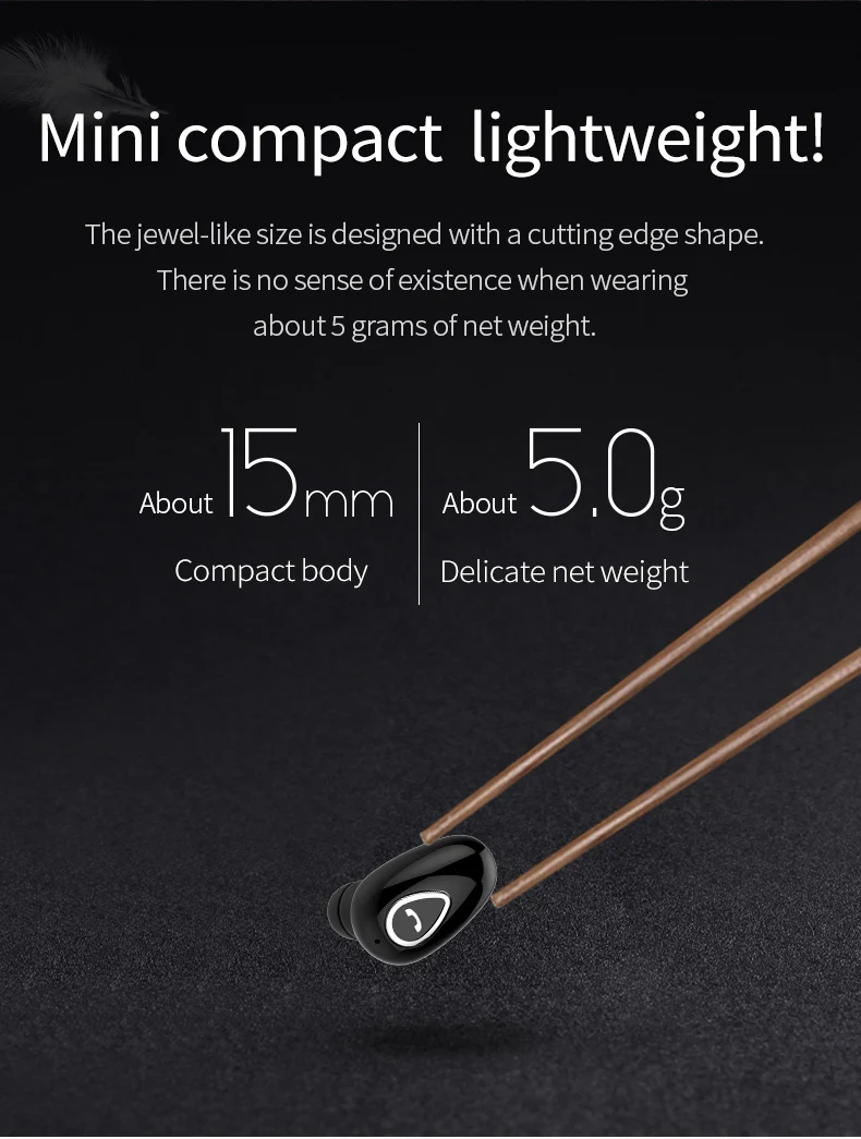 Mini Bluetooth Earphone Headset Wireless Sport IPX5 Waterproof Earbud Hands-free Fone De Ouvido Sweatproof For Car Driving Phone