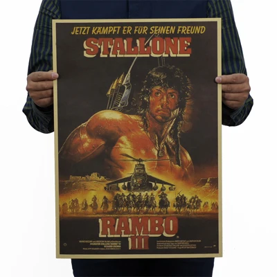 Первая кровь/Рэмбо классический Stallone фильм/крафт-бумага/Бар плакат/Ретро плакат/декоративная живопись 51x35,5 см - Цвет: C Style