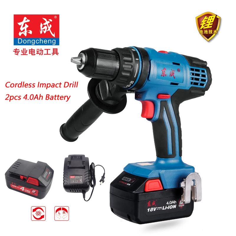 18V Rechargeable Impact Drill 13mm Cordless Impact Electric Drill 4.0Ah