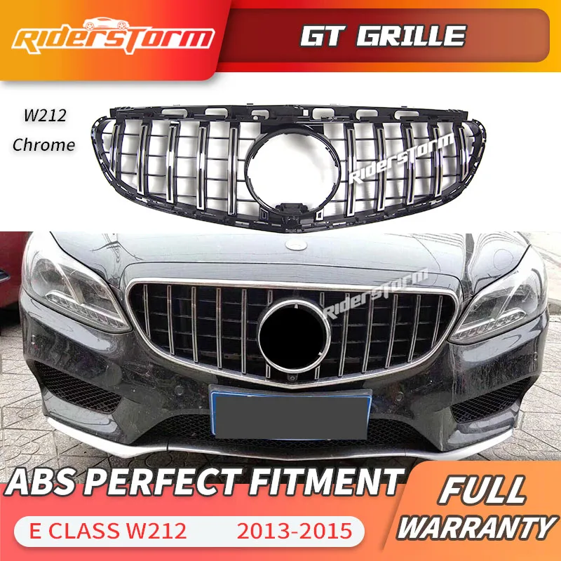 12 для W212 GT решетка E Class E300L E400L E200 E350 радиатора без эмблемы 2013 2015 бампер