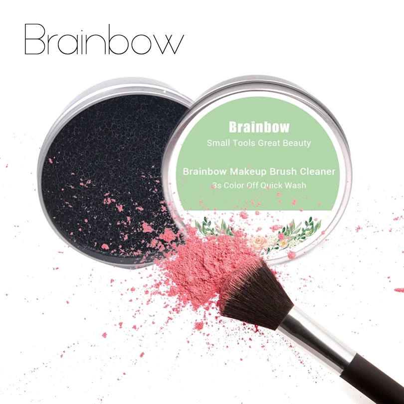 

Brainbow Quick Color Off Makeup Brush Cleaner Sponge Remover Color From Brush Eyeshadow Quick Wash Cleaner Brush Makeup Tool Kit