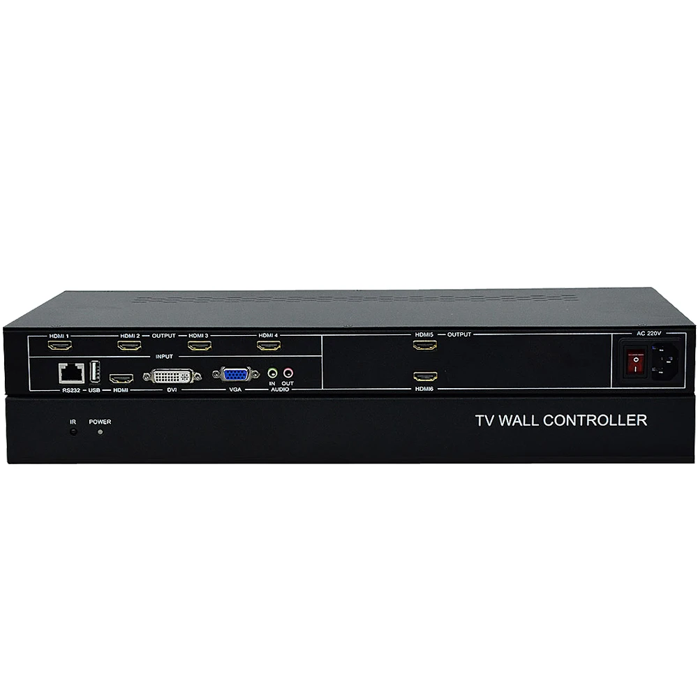 6 Channels TV Video Wall Controller 2x3 3x2 for TV Video Splicing