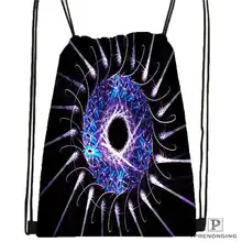 Изготовленная на заказ Мандала-буддийская-@ 1 походная сумка на шнурке для мужчин и женщин милый рюкзак для детей(черная спинка) 31x40 см#20180611-03-144