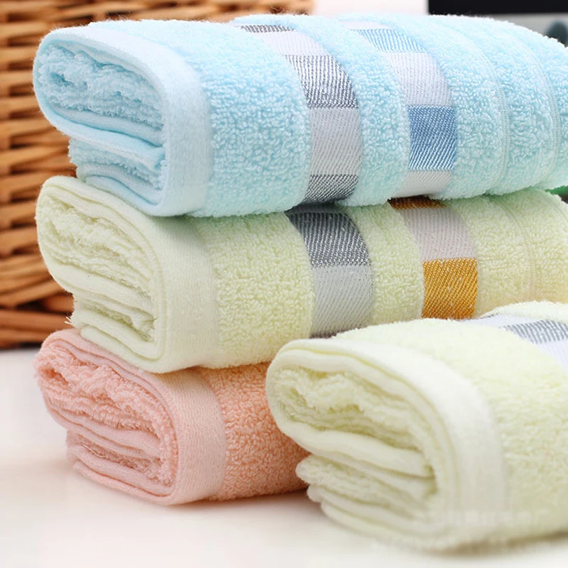 

34x75cm Pure Cotton Hair Face Hand Towels Kids Bath Beach Towel Soft Comfortable Stripe Towels Toalla Turkish Bath Towels