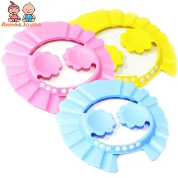 

5pc/lot Children Shampoo Hat Djustable Infant Shampoo Cap Hood Shampoo Hat TRQ1293