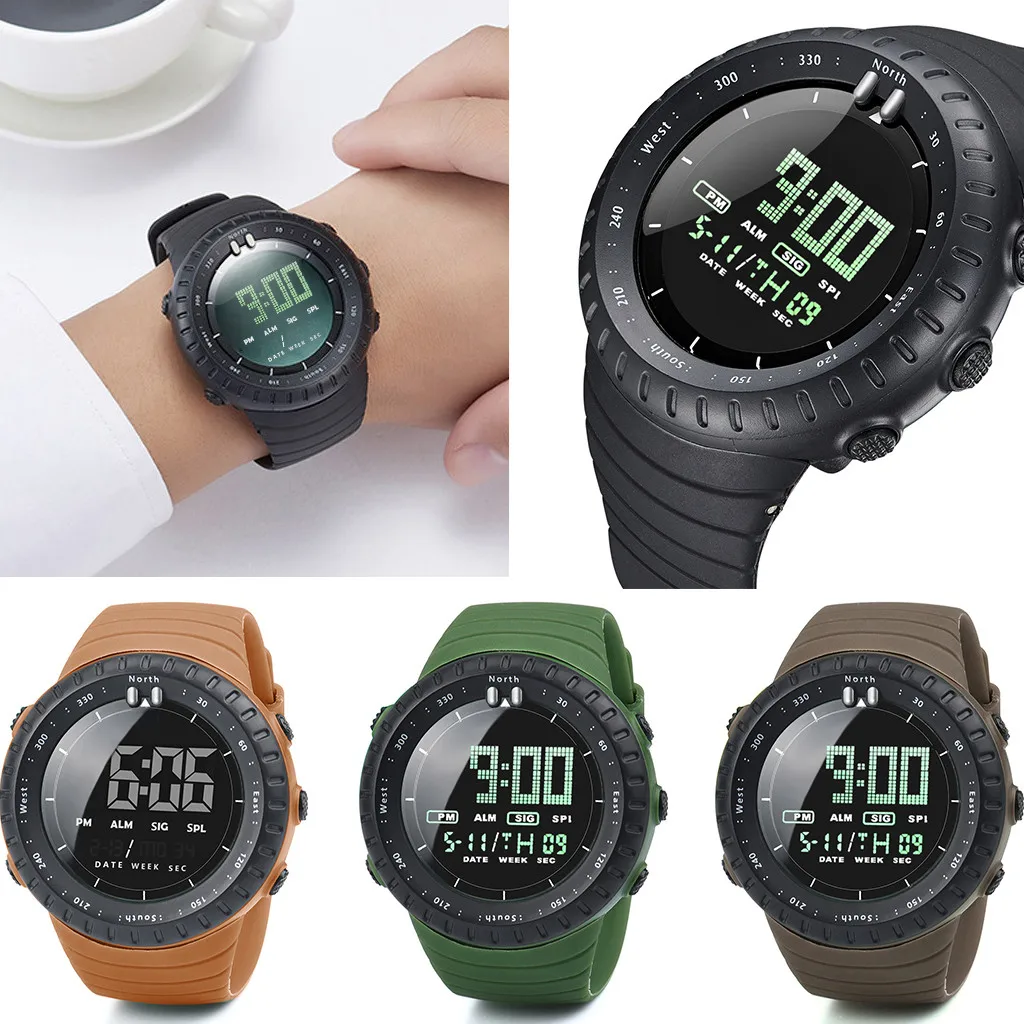 

2019 New Fashion LED Electronic Digital Watch Sport Watches Men Montre Reloj Relogio Clock Saat Hour Dropshipping Wristwatch