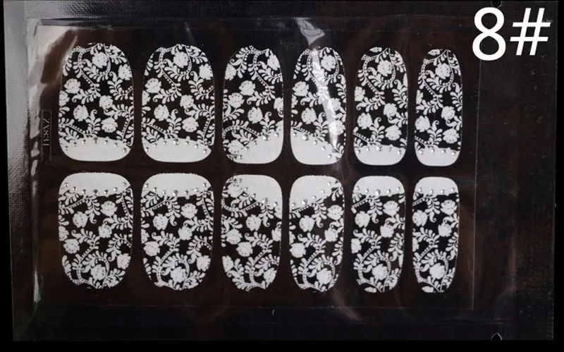 Новое поступление 1 лист 3D Французский стиль белое кружево с декор для ногтей Наклейка трафареты для маникюра дизайн ногтей инструменты для украшения unha